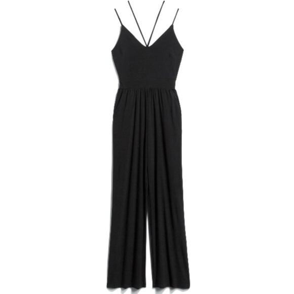 Kaileigh Pants - NWT Kayleigh Zenia Front Cross Strap Detail Jumpsuit Black Size Large